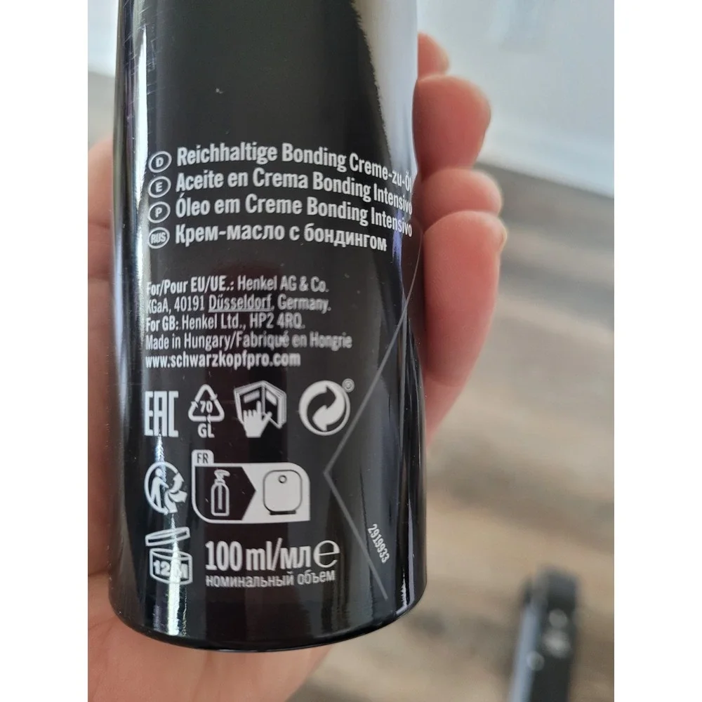 Schwarzkopf Professional Fibre Clinix Bonding‎ Rich Cream Oil Coarse Hair 3.38oz